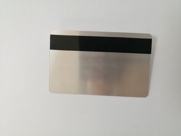 Tarjeta material cepillada plata del miembro del PVC con la raya magnética 85.6*54m m de HiCo