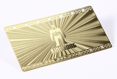 las tarjetas de visita del metal 13.56mhz/el acero inoxidable CR80 platearon la tarjeta del miembro del oro