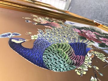 Esmalte decorativo de la pintura del Cloisonne del arte de la pared del marco del metal del hotel de encargo