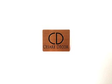 La etiqueta de marca cepillada cobre de encargo del tamaño marca la placa adhesiva de la placa con etiqueta de metal grabada