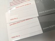 Tarjetas de visita personalizadas del PVC con la escritura del área para la lotería/la tienda