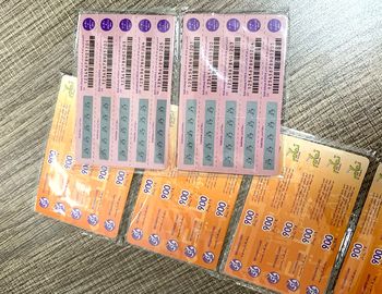 Lustre de la impresión de la tarjeta de rascar del boleto de lotería/laminación de papel de encargo de Matt