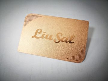 Carnet de socio plateado del metal del oro de Rose con las tarjetas de visita del logotipo/del metal de Custom Company