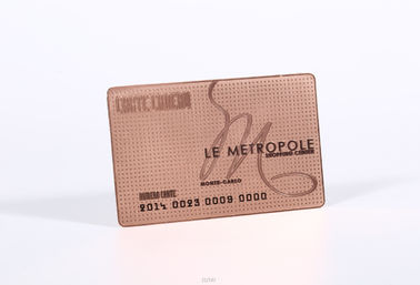Carnet de socio plateado del metal del oro de Rose con las tarjetas de visita del logotipo/del metal de Custom Company