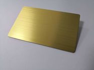 El espacio en blanco cepilló tarjetas de visita del metal del oro 0.8m m