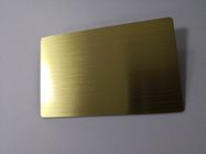 El espacio en blanco cepilló tarjetas de visita del metal del oro 0.8m m