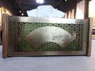 Caja de encargo de lujo del tejido del metal que graba al agua fuerte con la impresión del OEM