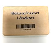Rfid de madera de grabado lavable Smart Card con el código de barras