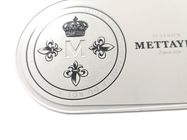 Acero inoxidable de seda de las tarjetas de visita del metal blanco de la impresión 0.3m m