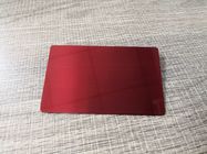 Tarjeta de banco cepillada roja 0.8m m llana brillante del metal pequeño Chip For Supermarket