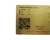 Impresión negra de cobre amarillo del carnet de socio del metal del QR Code cepillada