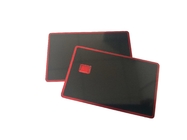 Tarjeta de crédito en blanco negra roja del metal de la astilla del oro del espejo con Chip Slot