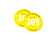 2 placas de la etiqueta del metal de los agujeros modificaron el diámetro de Logo Tag para requisitos particulares 70m m del metal