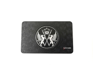 Logotipo de encargo de CR80 Matte Black Metal Business Cards 0.8m m Debossed