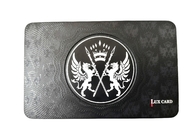 Logotipo de encargo de CR80 Matte Black Metal Business Cards 0.8m m Debossed