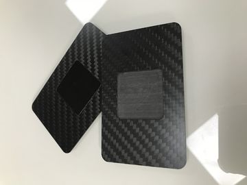 Las tarjetas de visita negras mates de la fibra de carbono con NFC 13.56MHz saltan CR80 85x54m m