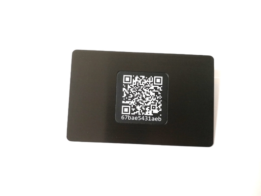 Tarjeta programable elegante Matt Black Brush Finish de la identificación del negocio del metal de NFC QR