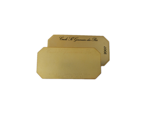 Grabado de pistas de bronce de cobre amarillo Logo For Bag de las placas de la etiqueta del metal de la etiqueta del OEM
